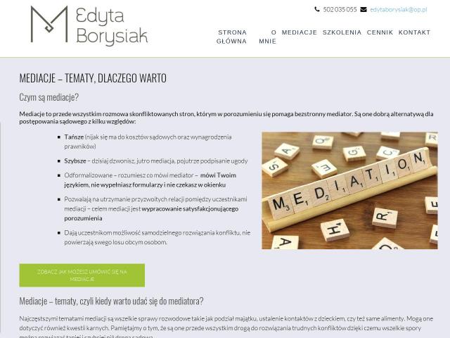Usługi Mediacyjne i Trenerskie Edyta Borysiak