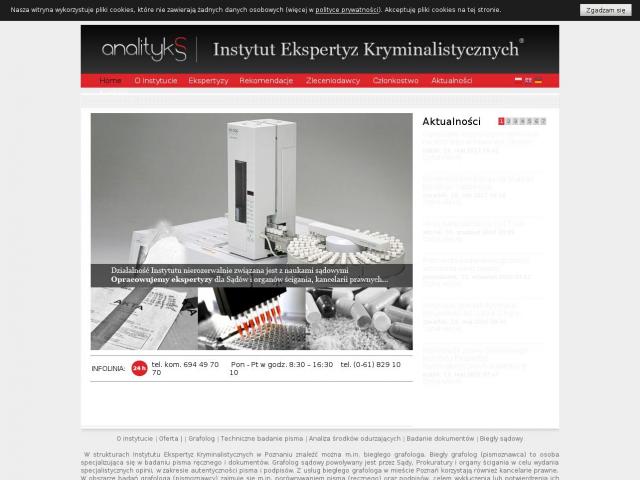 Instytut Ekspertyz Kryminalistycznych Analityks Sp. z o.o